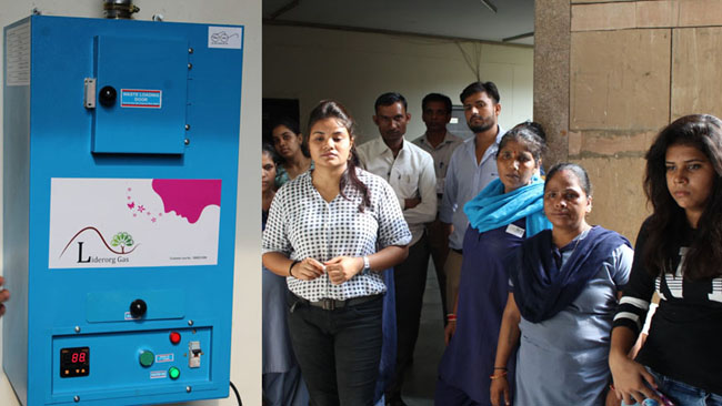 छात्राओं के स्वास्थ्य के लिए गलगोटिया काॅलेज में सेनेटरी डिस्ट्राॅय मशीनें लगवाई