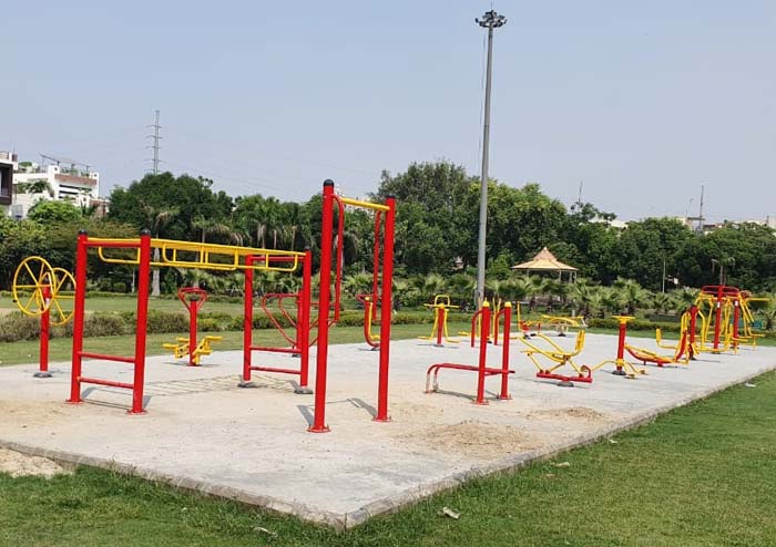 नोएडा सेक्टर-51 में ओपन जिम तैयार, जल्दी शुरू होगा