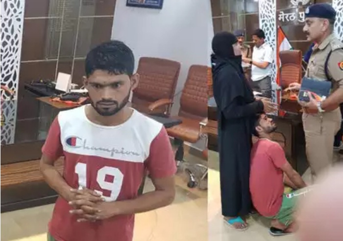 25 हजार इनामी बदमाश ने एनकाउंटर के खौफ से एसपी सिटी के पैर पकडे मांगी सरेंडर भी भीख