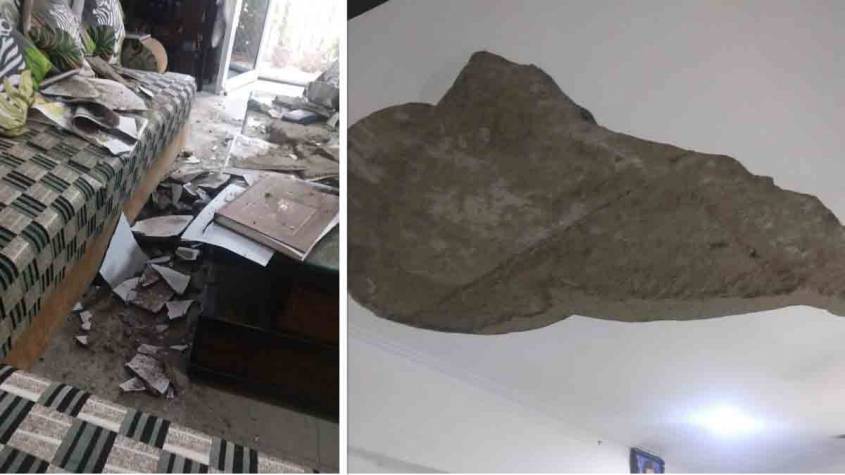 गौर सिटी में फ्लैट की छत टूटी, परिवार के दो सदस्य घायल, निवासियों ने सरकार से बड़ी मांग की